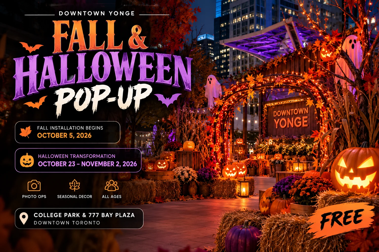 Downtown Yonge Fall and Halloween Display 2026 poster