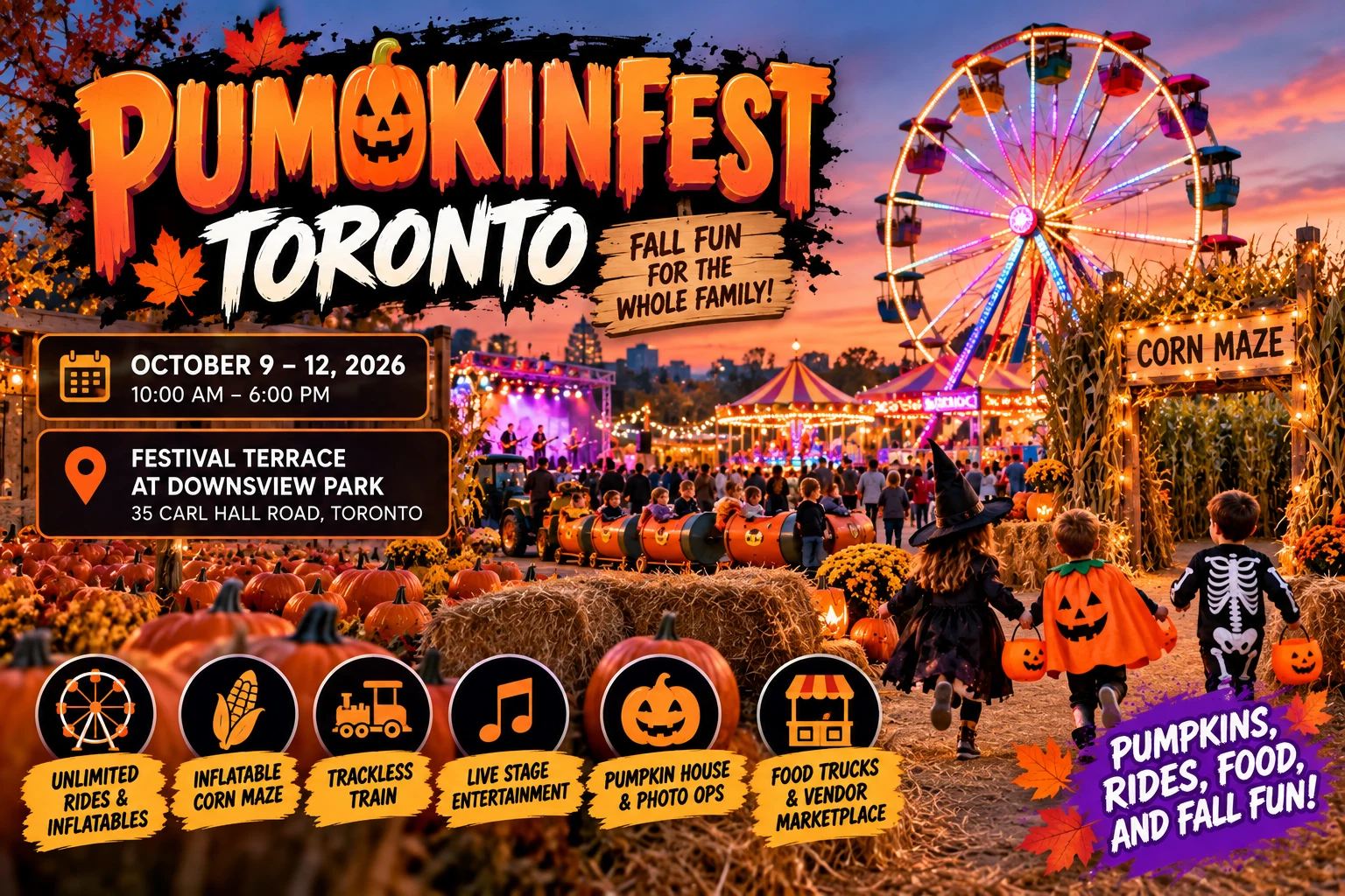 PumpkinFest Toronto 2026 promotional poster