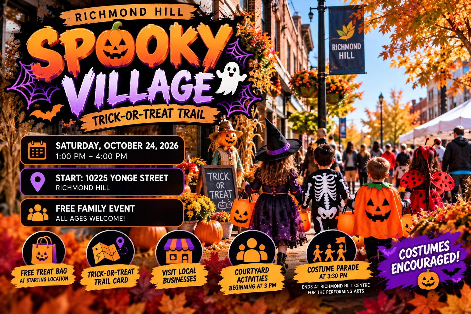 Spooky Village 2026 Richmond Hill event poster